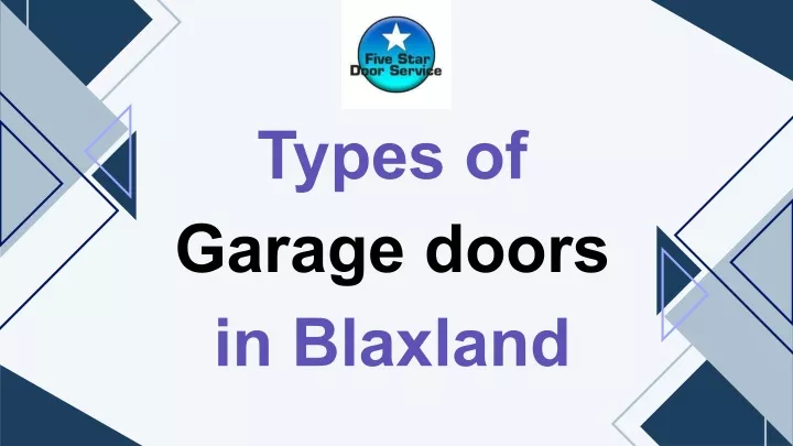 types of garage doors in blaxland