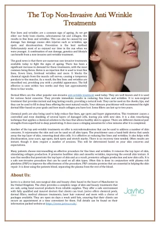 the top non the top non invasive anti wrinkle