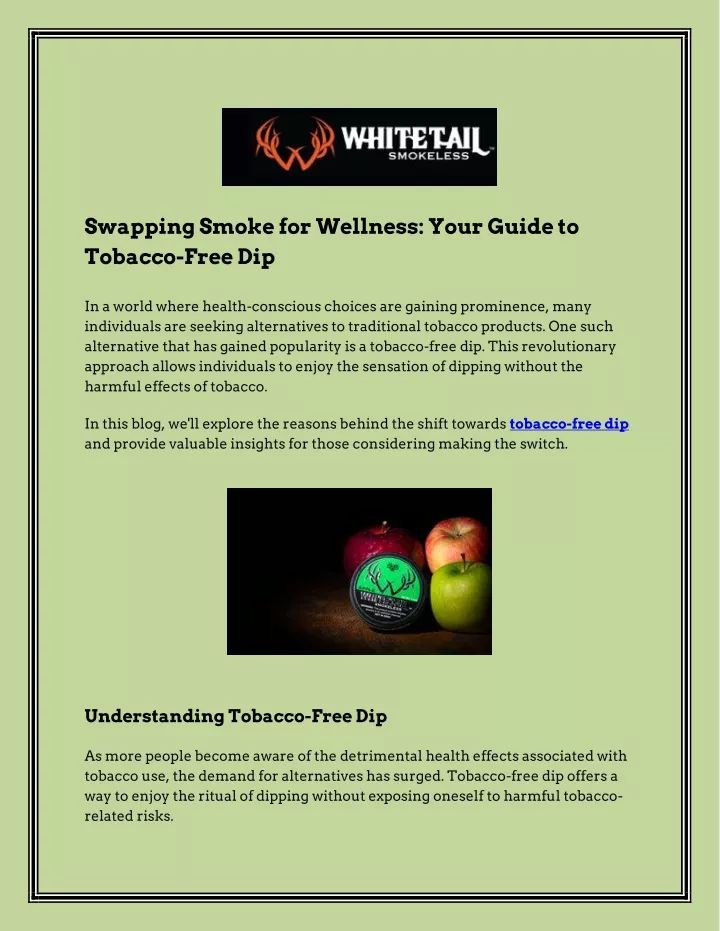 swapping smoke for wellness your guide to tobacco