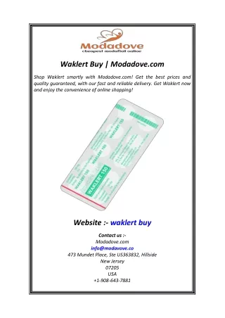 Waklert Buy  Modadove.com