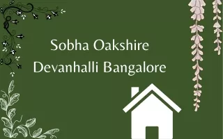 sobha oakshire devanhalli bangalore