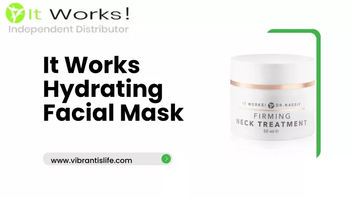 it works hydrating facial mask