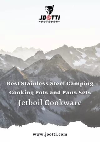 Best Stainless Steel Camping Cooking Pots and Pans Sets  Jetboil Cookware