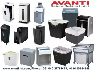 Buy Shredding Machine in Chennai From Avanti Shredding Machine Manufacturers