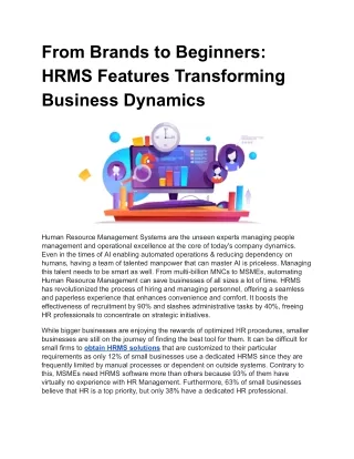 From Brands to Beginners_ HRMS Features Transforming Business Dynamics