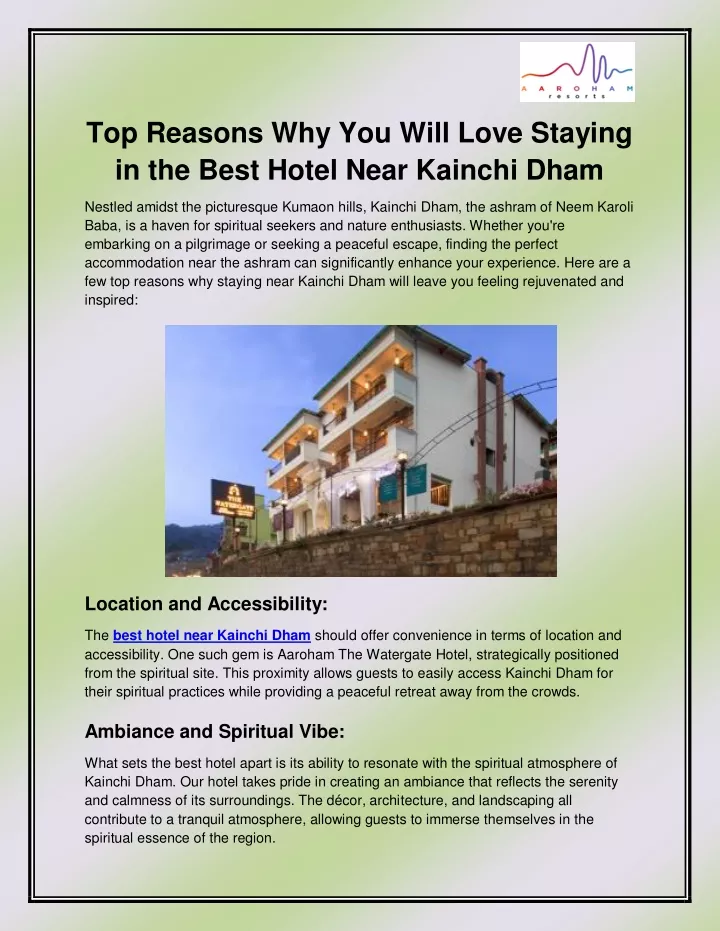 top reasons why you will love staying in the best