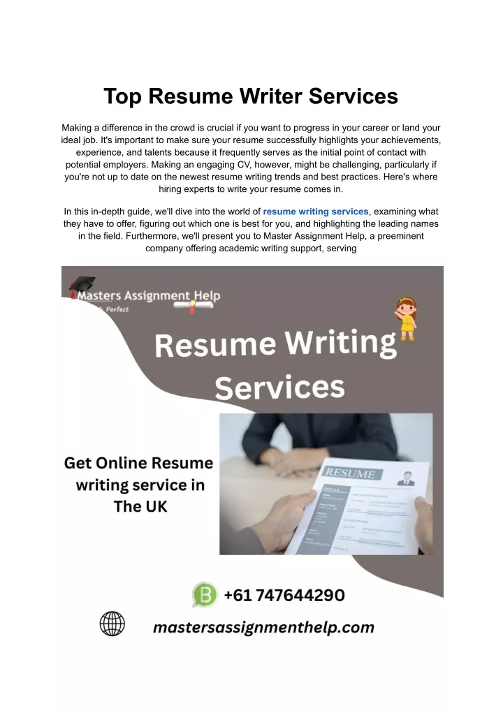 top resume writer services