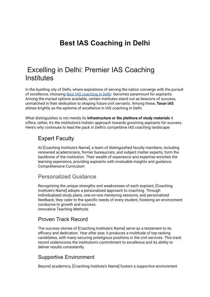 best ias coaching in delhi
