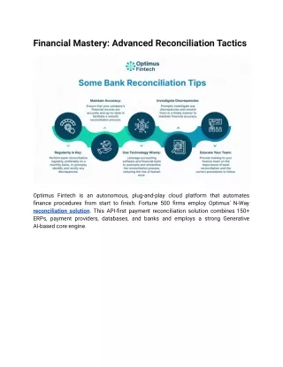 financial mastery advanced reconciliation tactics