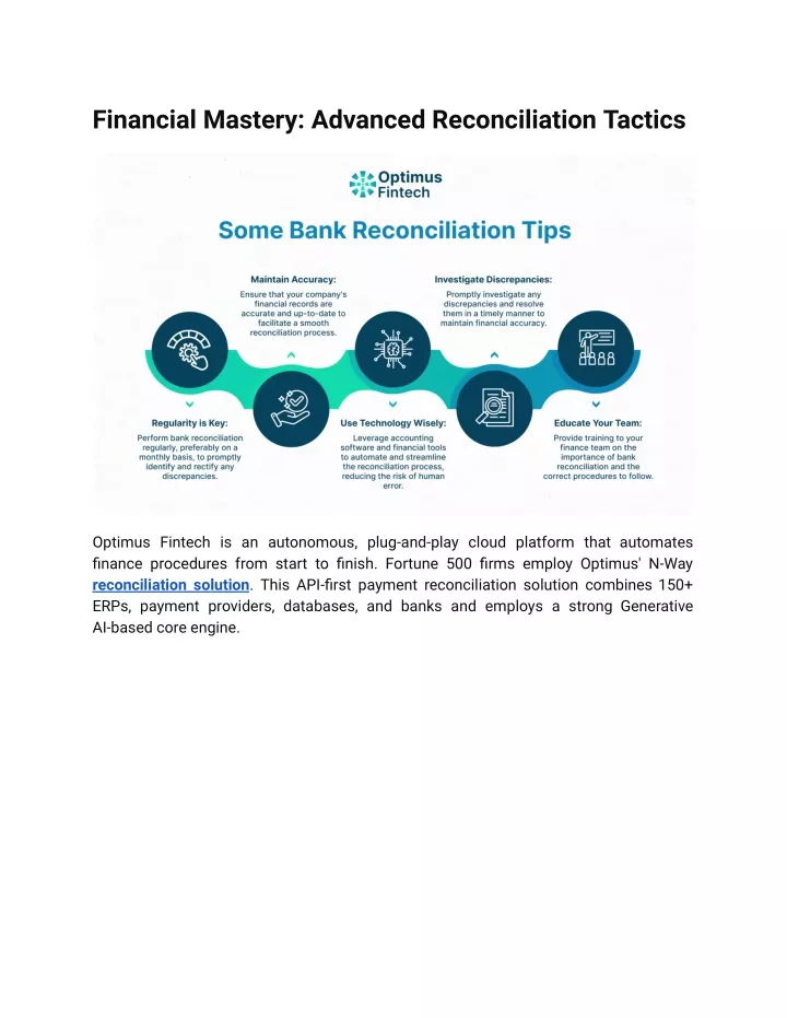 financial mastery advanced reconciliation tactics