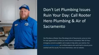 Don't Let Plumbing Issues Ruin Your Day Call Rooter Hero Plumbing & Air of Sacramento