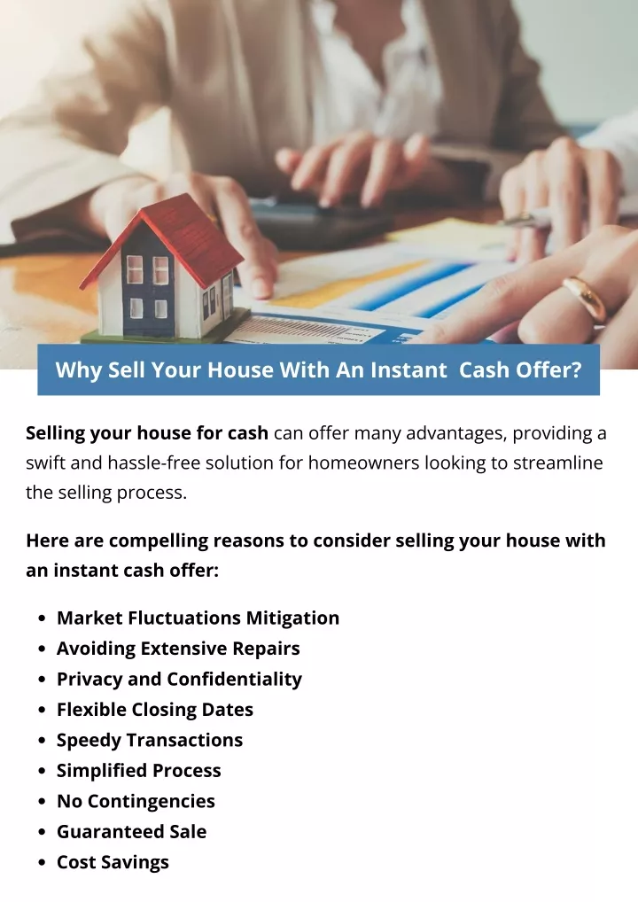 why sell your house with an instant cash offer