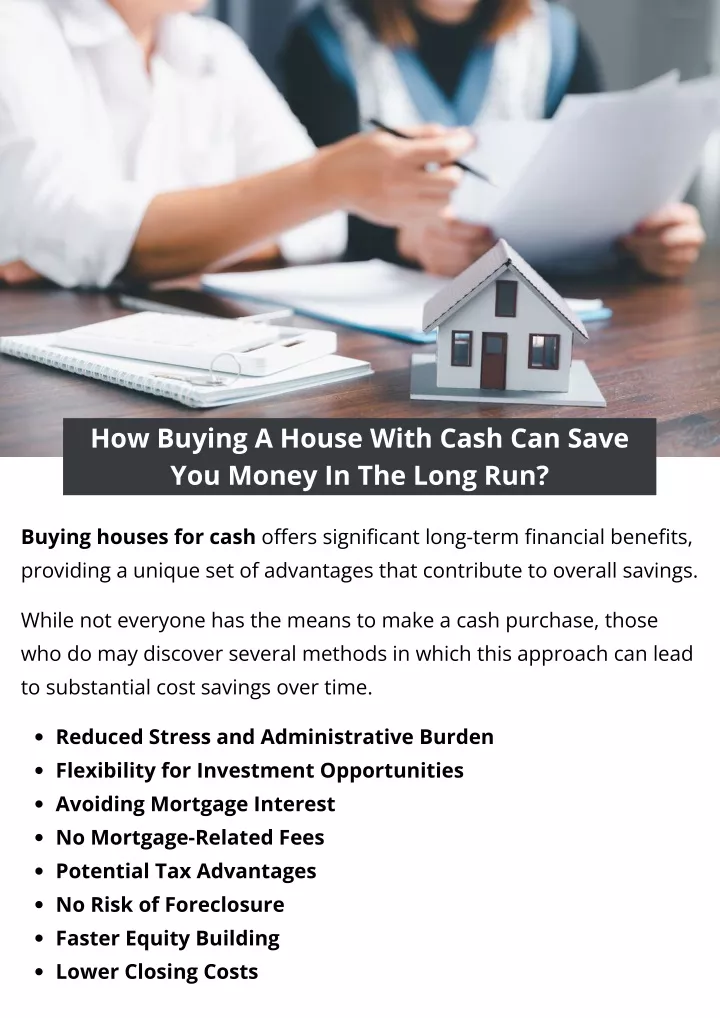 how buying a house with cash can save you money