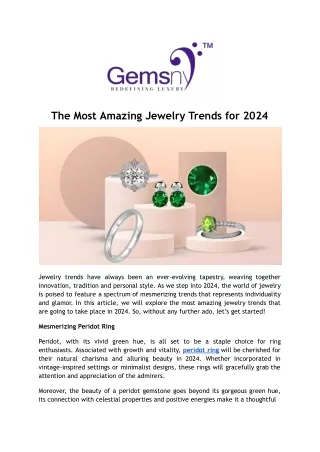 The Ultimate Guide to Jewelry Trends in 2024