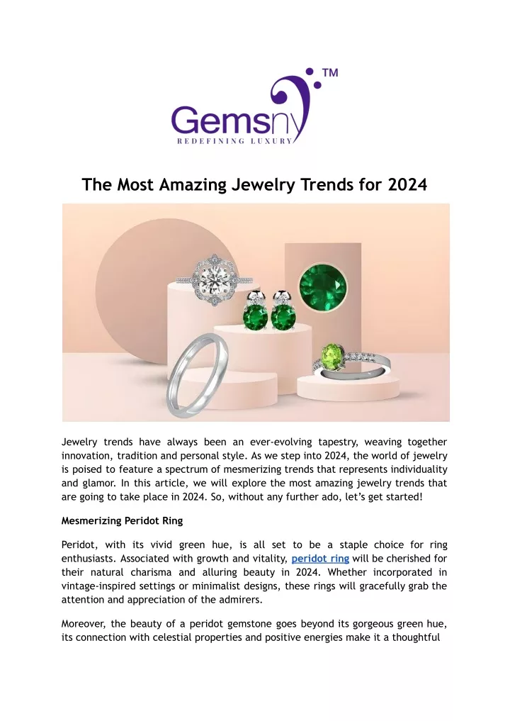 the most amazing jewelry trends for 2024