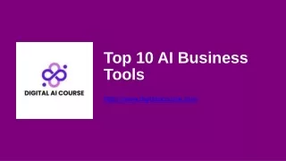 Digital AI Course Spotlights the Top 10 AI Business Tools