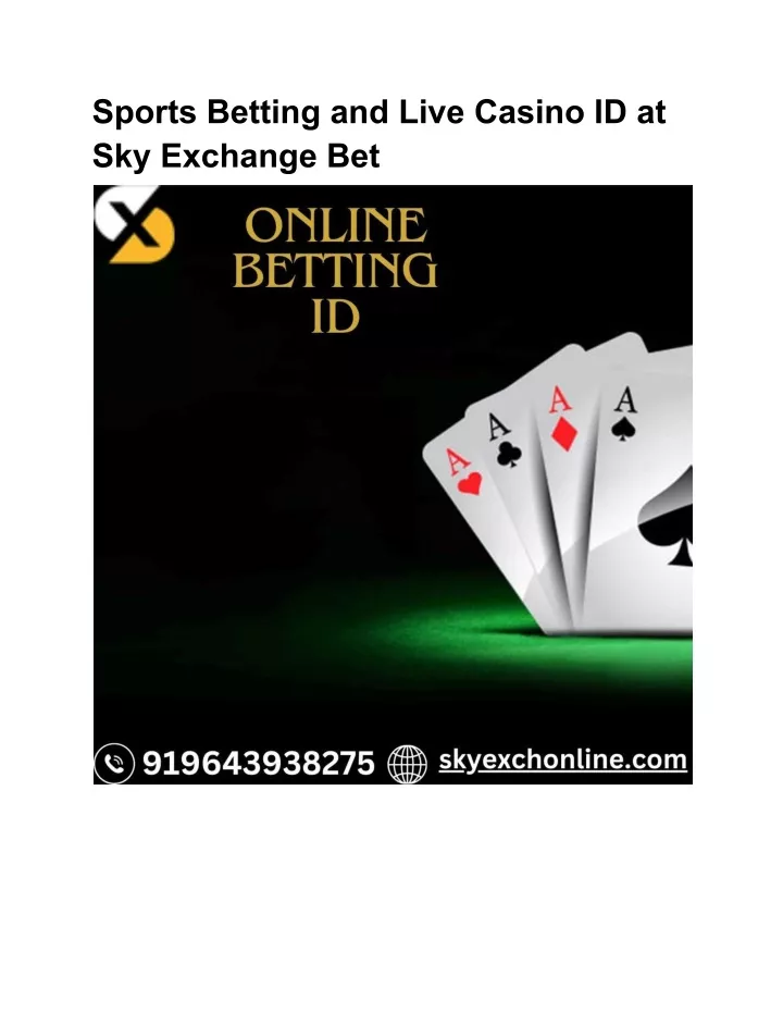 sports betting and live casino id at sky exchange