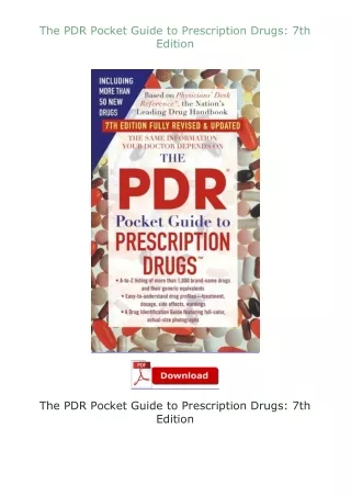 book❤[READ]✔ The PDR Pocket Guide to Prescription Drugs: 7th Edition