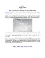 Discover the Elegance of Black Galaxy Granite - slide 1