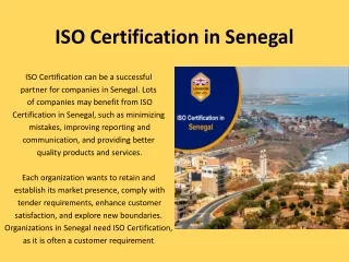 ISO Certification in Senegal