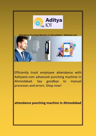 Attendance Punching Machine In Ahmedabad Adityaiot com