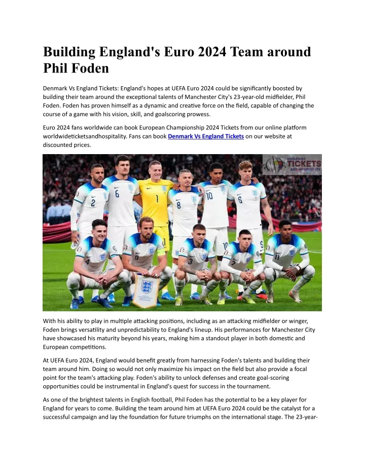 building england s euro 2024 team around phil