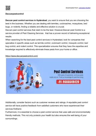 Termite Control services in Hyderabad