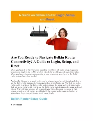 Are You Ready to Navigate Belkin Router Connectivity