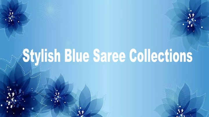 stylish blue saree collections