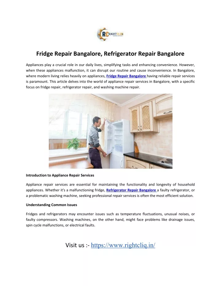 fridge repair bangalore refrigerator repair