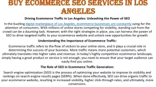 (02) buy Ecommerce SEO services in Los Angeles (PPT)