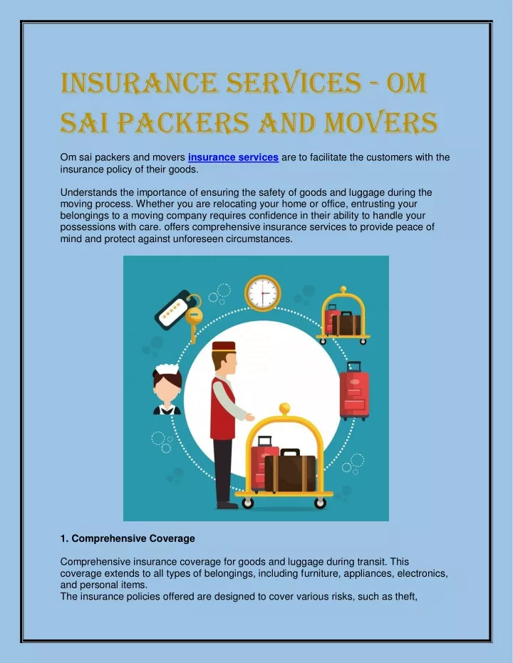 insurance services om sai packers and movers