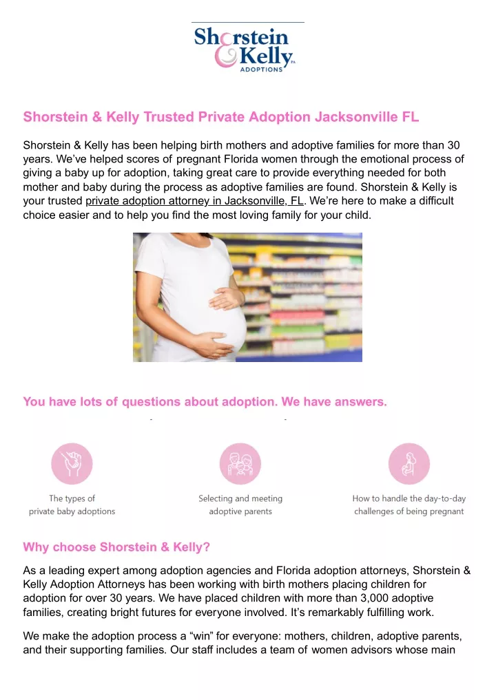 shorstein kelly trusted private adoption