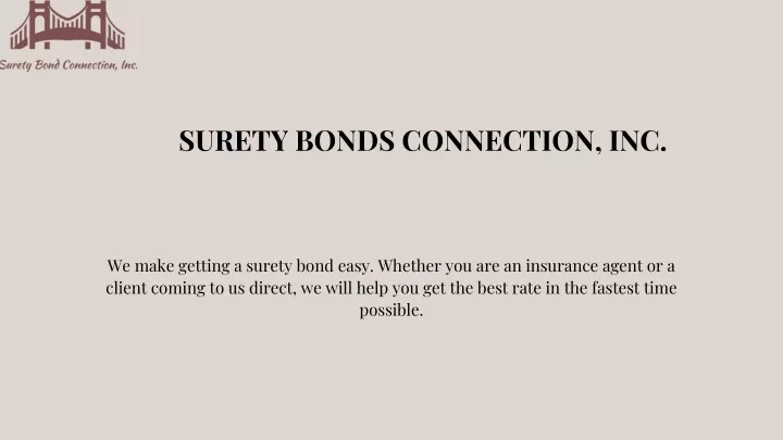 surety bonds connection inc