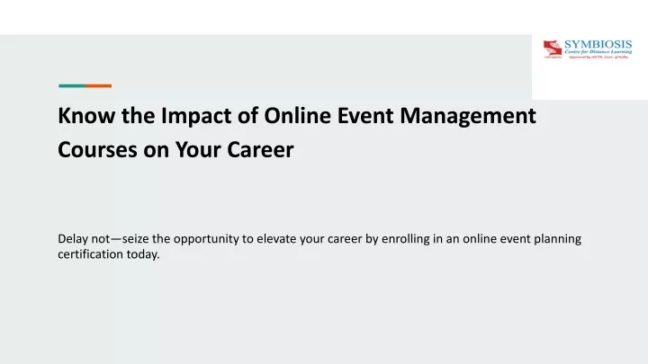 know the impact of online event management