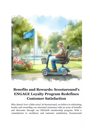 Benefits and Rewards: Scootaround's ENGAGE Loyalty Program Redefines Customer