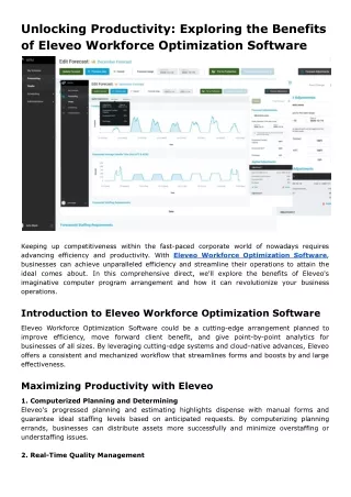 unlocking productivity exploring the benefits
