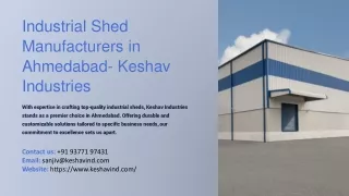 Industrial Shed Manufacturer in Ahmedabad, Prefabricated Industrial Shed Manufac