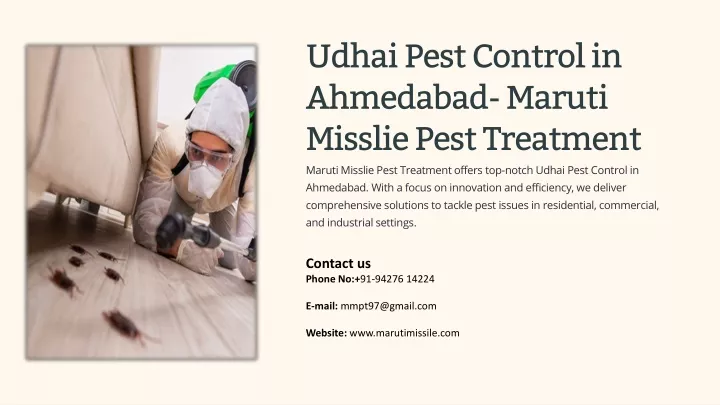 udhai pest control in ahmedabad maruti misslie