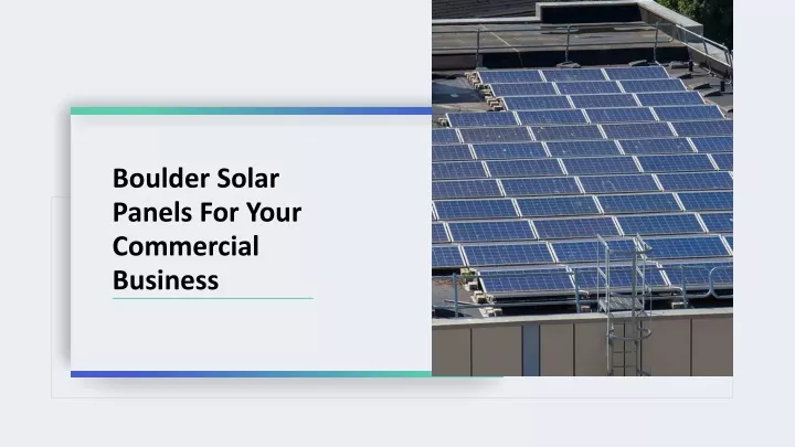 boulder solar panels for your commercial business