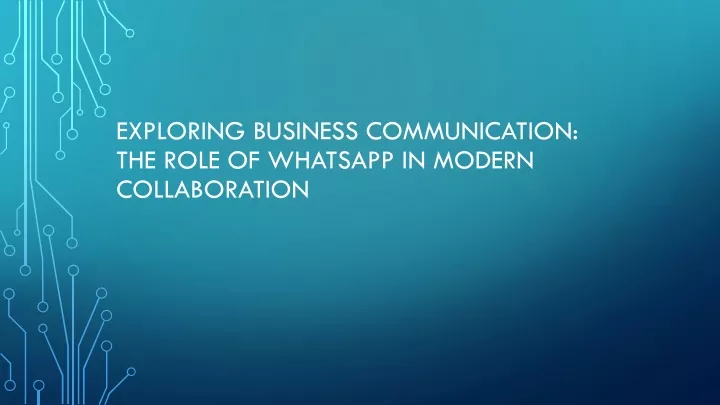 exploring business communication the role