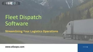 Elisops - Fleet Dispatch Software