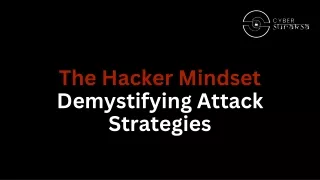 The Hacker Mindset - Demystifying Attack Strategies - Cyber Suraksa