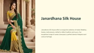 Indian Wedding Sarees | Janardhana Silk House