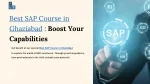 "Future-Ready Skills: Enroll in the Best SAP Course in Ghaziabad" - slide 1