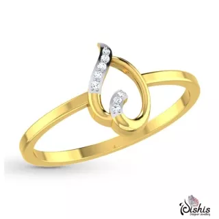 Anavi Gold And Diamond Ring by Dishis Designer Jewellery