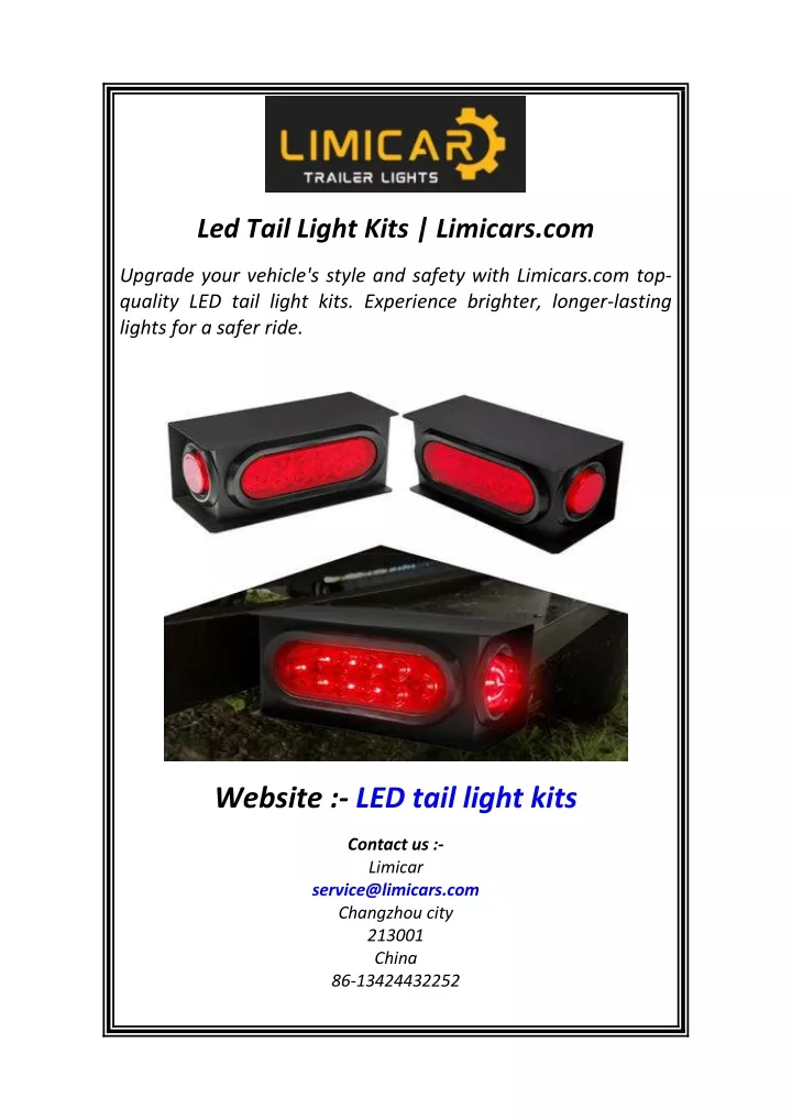 led tail light kits limicars com