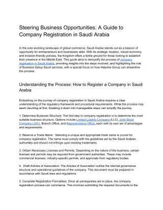 Unlocking Business Opportunities_ A Guide to Company Registration in Saudi Arabia