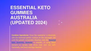 Essential Keto Gummies Australia (Updated 2024)