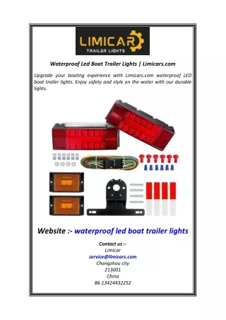 Waterproof Led Boat Trailer Lights  Limicars.com